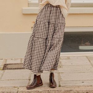 Faye gingham skirt